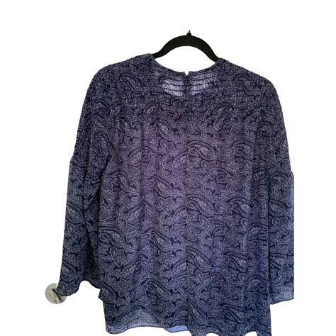 michael michael kors paisley bell sleeve top 